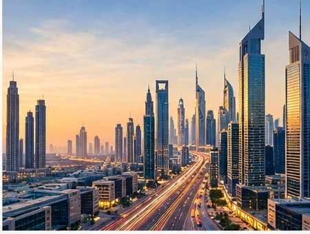 Dubai business district skyline
